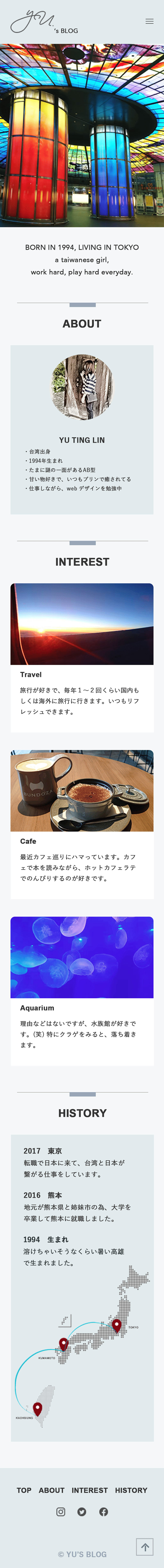 プロフィールサイトSP版
